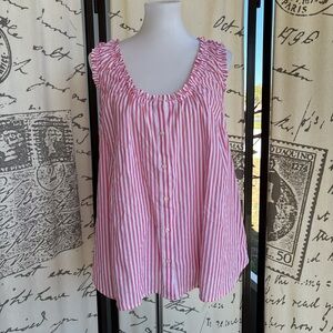 NWT Michael Kors lightweight striped blouse sleeveless top